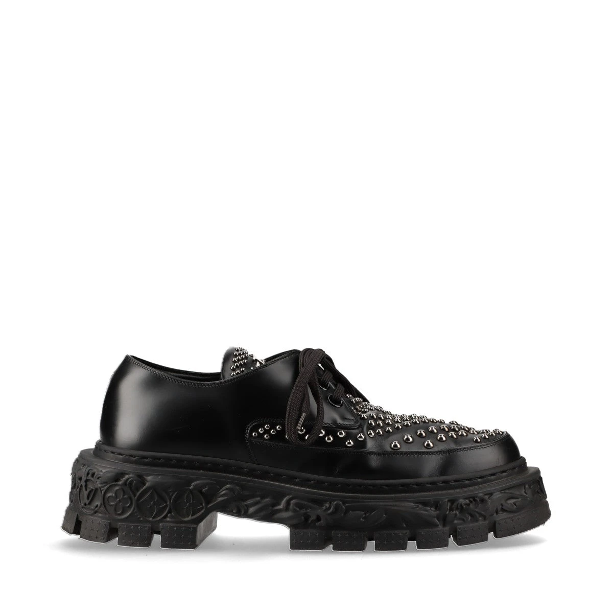 新品 希少 ルイヴィトン カーフレザー パンチーライン V シューズ大幅値下げ❗️ ヴィトン LV バロックライン 23年 レザー レザーシューズ 7 1/2 メンズ