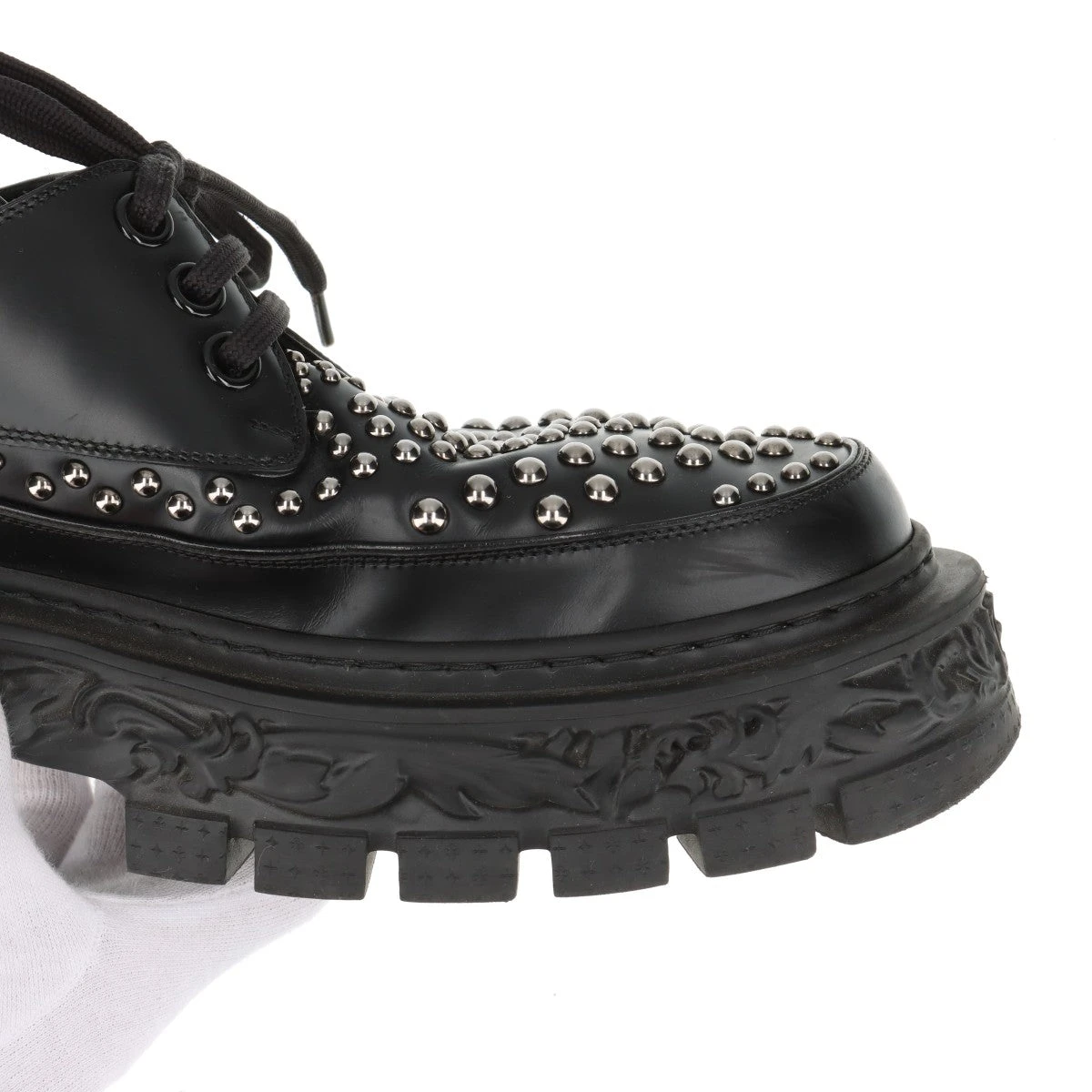 ヴィトン LV バロックライン 23年 レザー レザーシューズ 7 1/2 メンズ