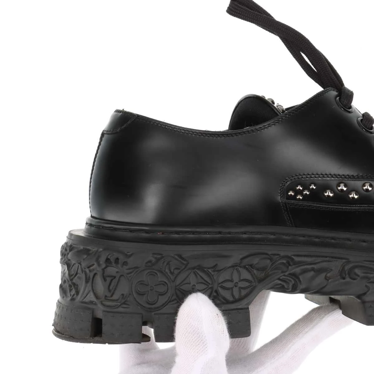 ヴィトン LV バロックライン 23年 レザー レザーシューズ 7 1/2 メンズ