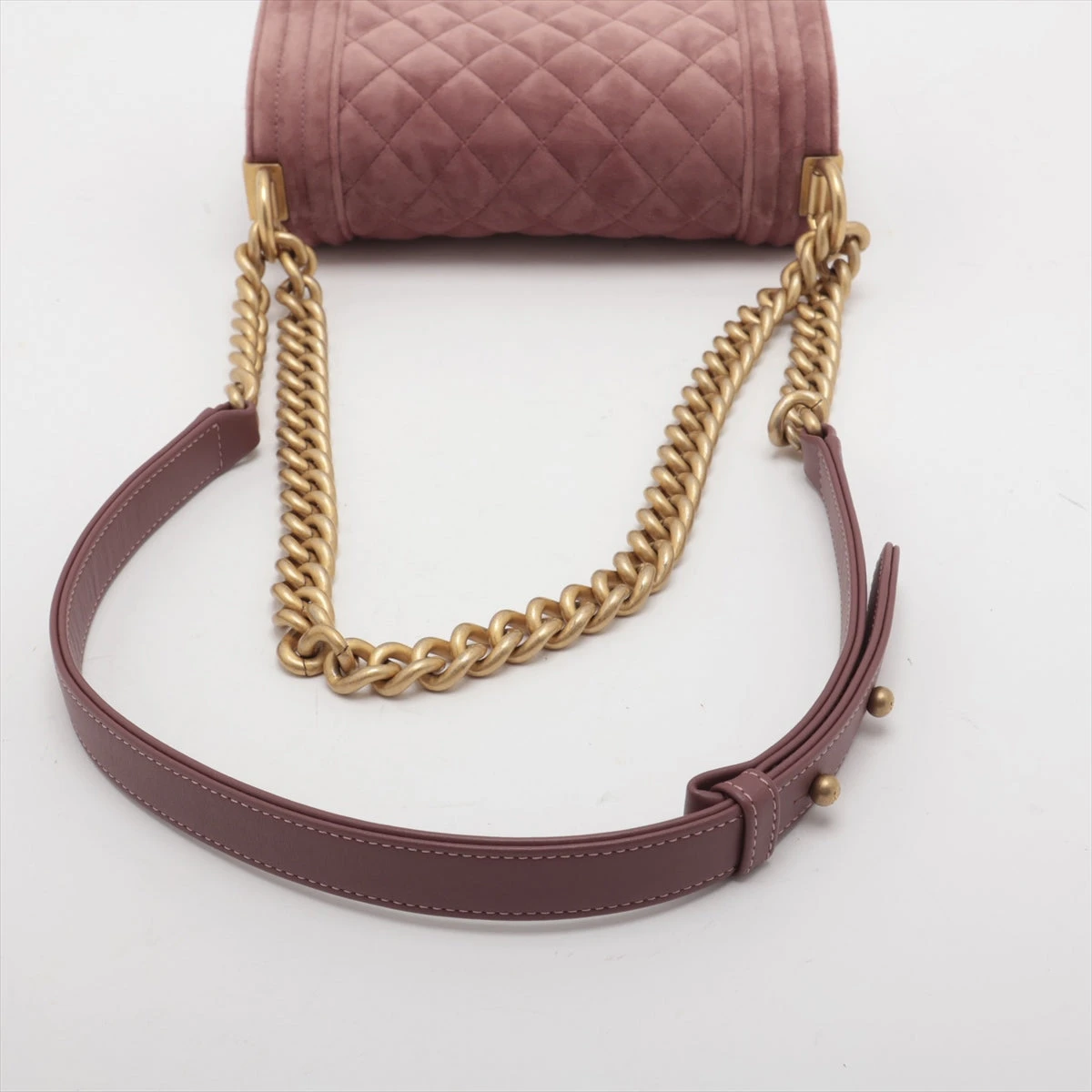 極美品✨シャネル　ショルダーバッグ　ボーイ　ベロア　シルバー金具　ピンク CHANEL シャネル チェーンショルダー ボーイシャネル シルバー