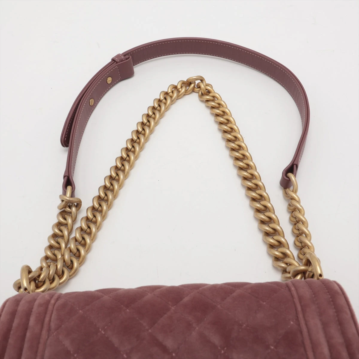 シャネル ボーイシャネル20 スモール ベロア チェーンショルダーバッグ