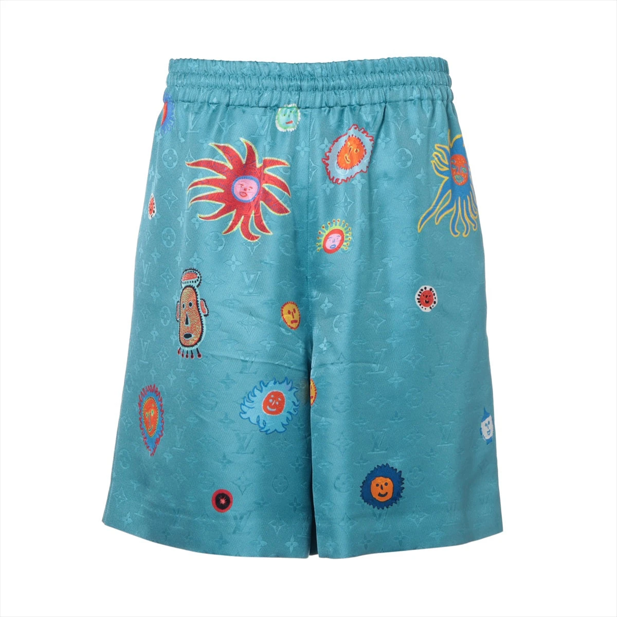 ヴィトン×草間彌生 23AW シルク ショートパンツ L ブルー RM232H