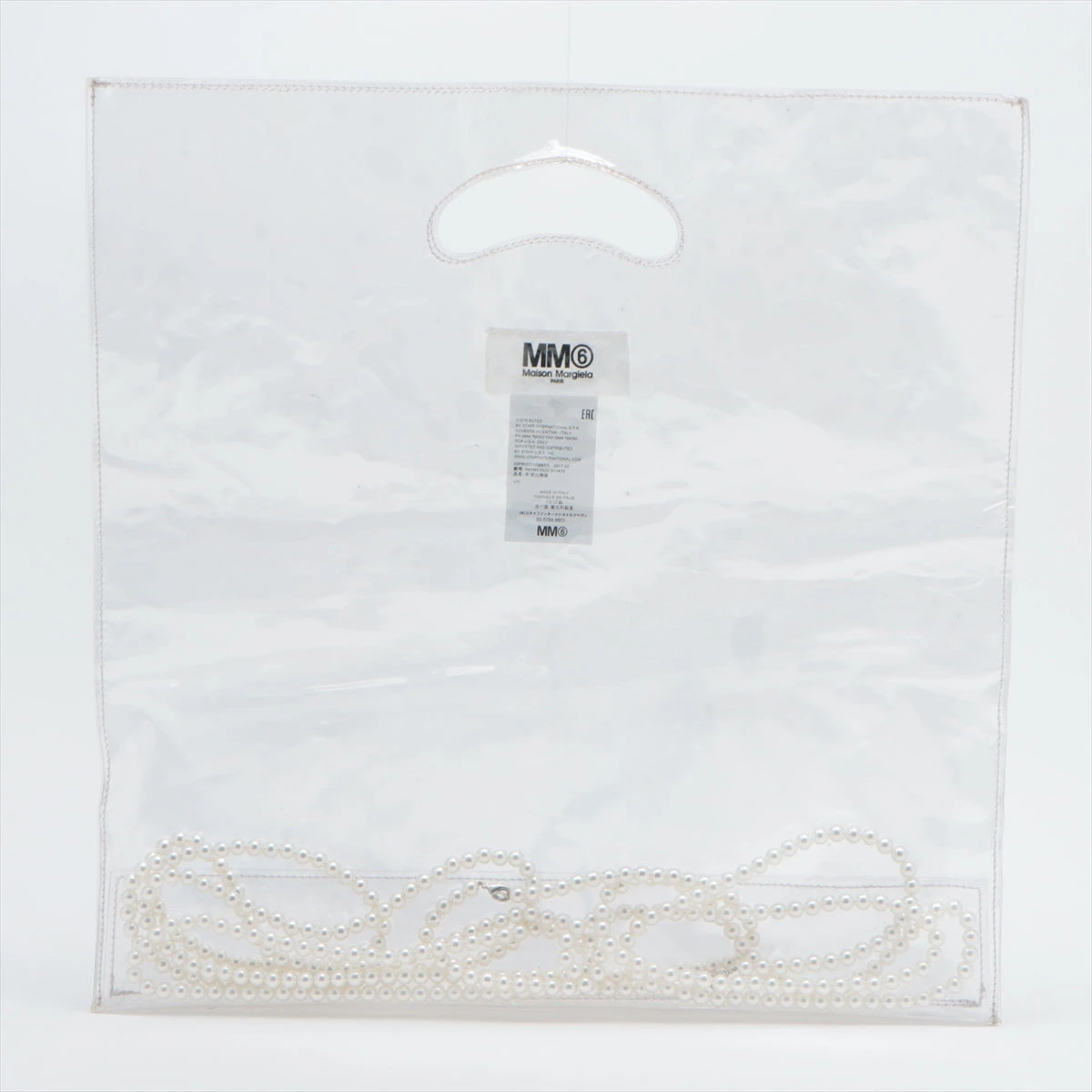 可愛い Maison Margiela クリアトートバッグ メゾンマルジェラ トランスペアレント ビニール トートバッグ