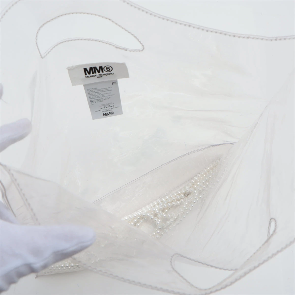 MAISON MARGIELA  トランスペアレント バッグ メゾンマルジェラ トランスペアレント ビニール トートバッグ