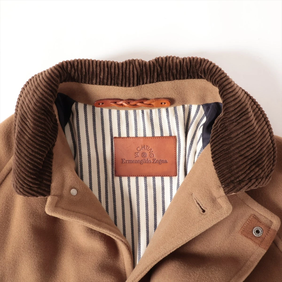 美品 エルメネジルドゼニア ZEGNA ウールコート ブラウン 春秋 エルメネジルドゼニア ウール コート L メンズ ブラウン