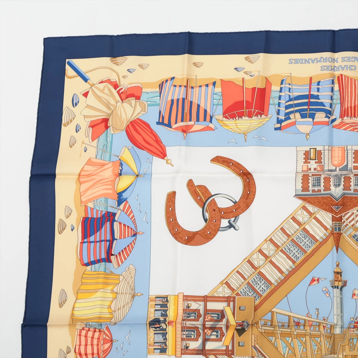 エルメス　ガヴロッシュ　ミニカレ　保管品‼️ 「ノルマンディー海岸の魅力」柄 エルメス ガヴロッシュ ミニカレ 保管品‼️ 「ノルマンディー海岸の