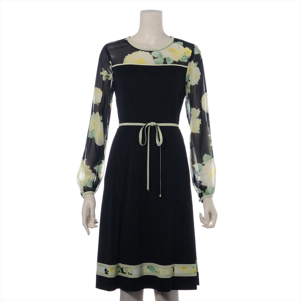 レオナール　ワンピース34 レオナール ポリエステル×アセテート ワンピース 34 レディース