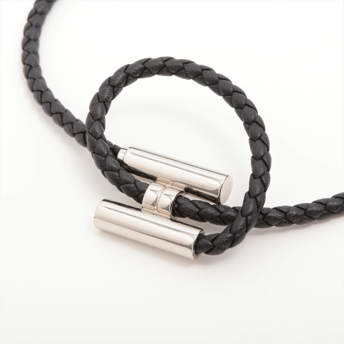 エルメス トゥルニ トレッセ ブレスレット レザー×メタル
