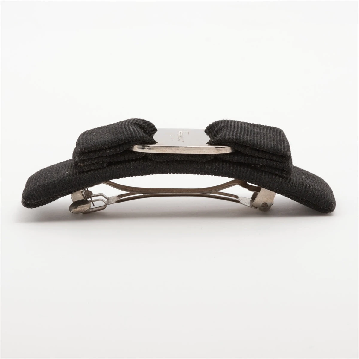 ［美品］Ferragamo ブラックリボンバレッタ サルヴァトーレ フェラガモ Salvatore Ferragamo バレッタ ヘア