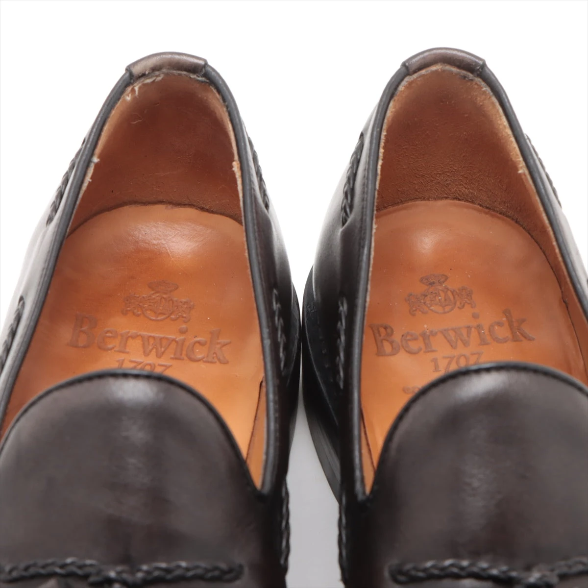 駿様　Berwick ブラウン レザー ローファー Berwick - Berwick バーウィック サイズ:6 1/2(25.5cm