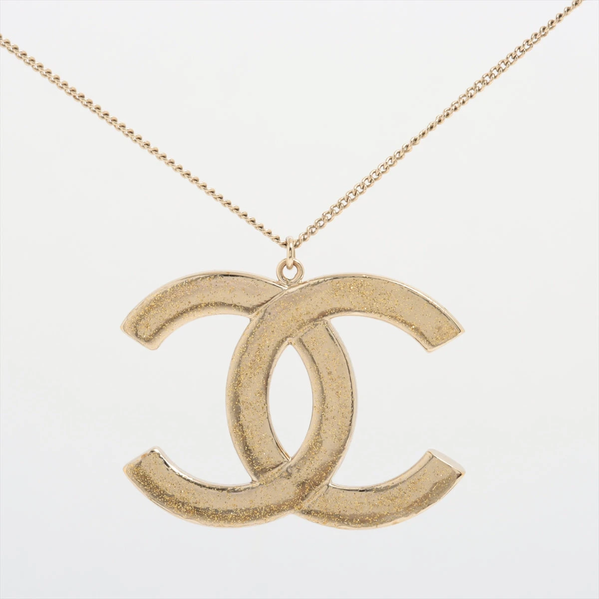 CHANEL ココマーク ラインストーン ネックレス ゴールド シャネル CHANEL（シャネル） 本物 ココマーク ラインストーン ネックレス