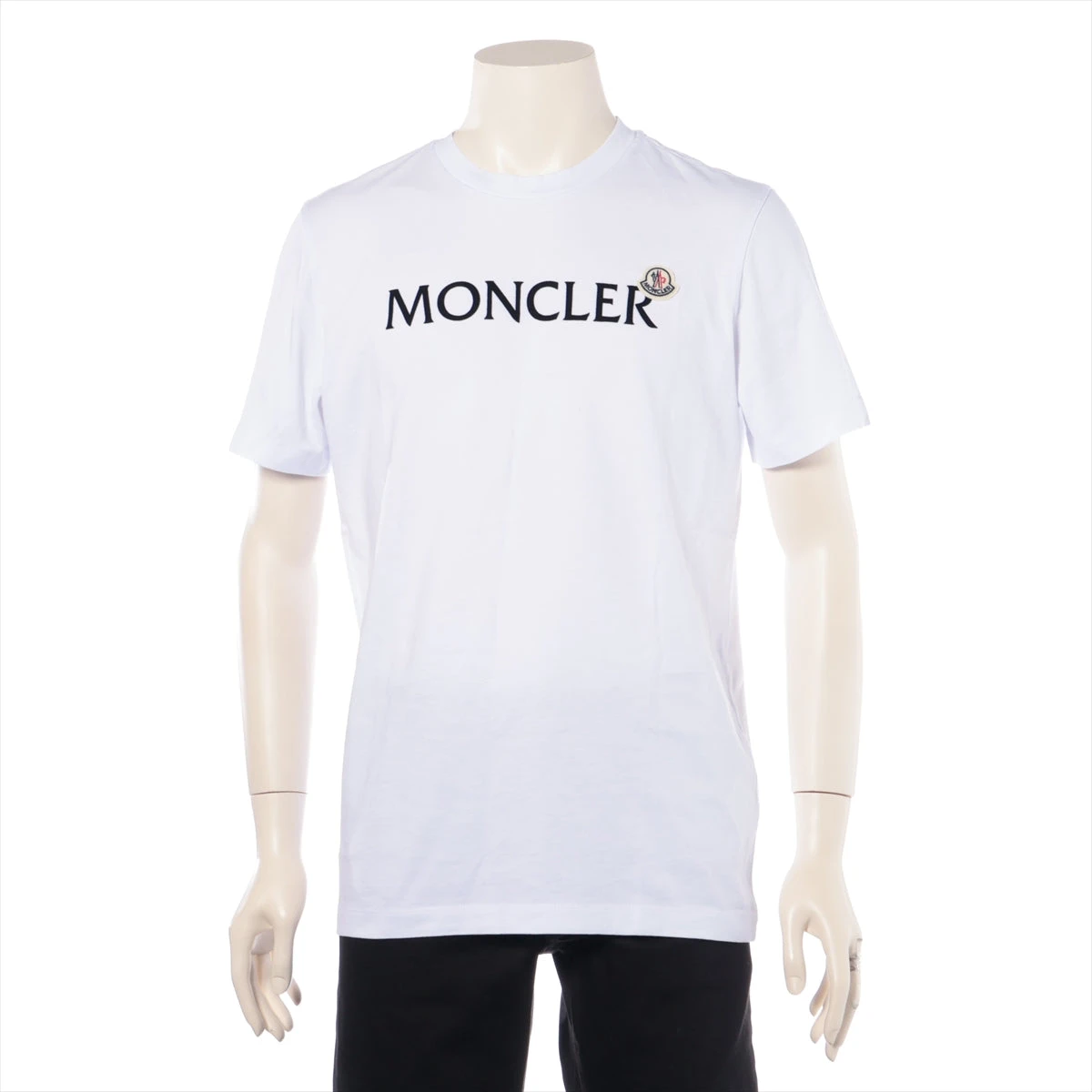 モンクレール 23年 コットン Tシャツ S メンズ ホワイト
