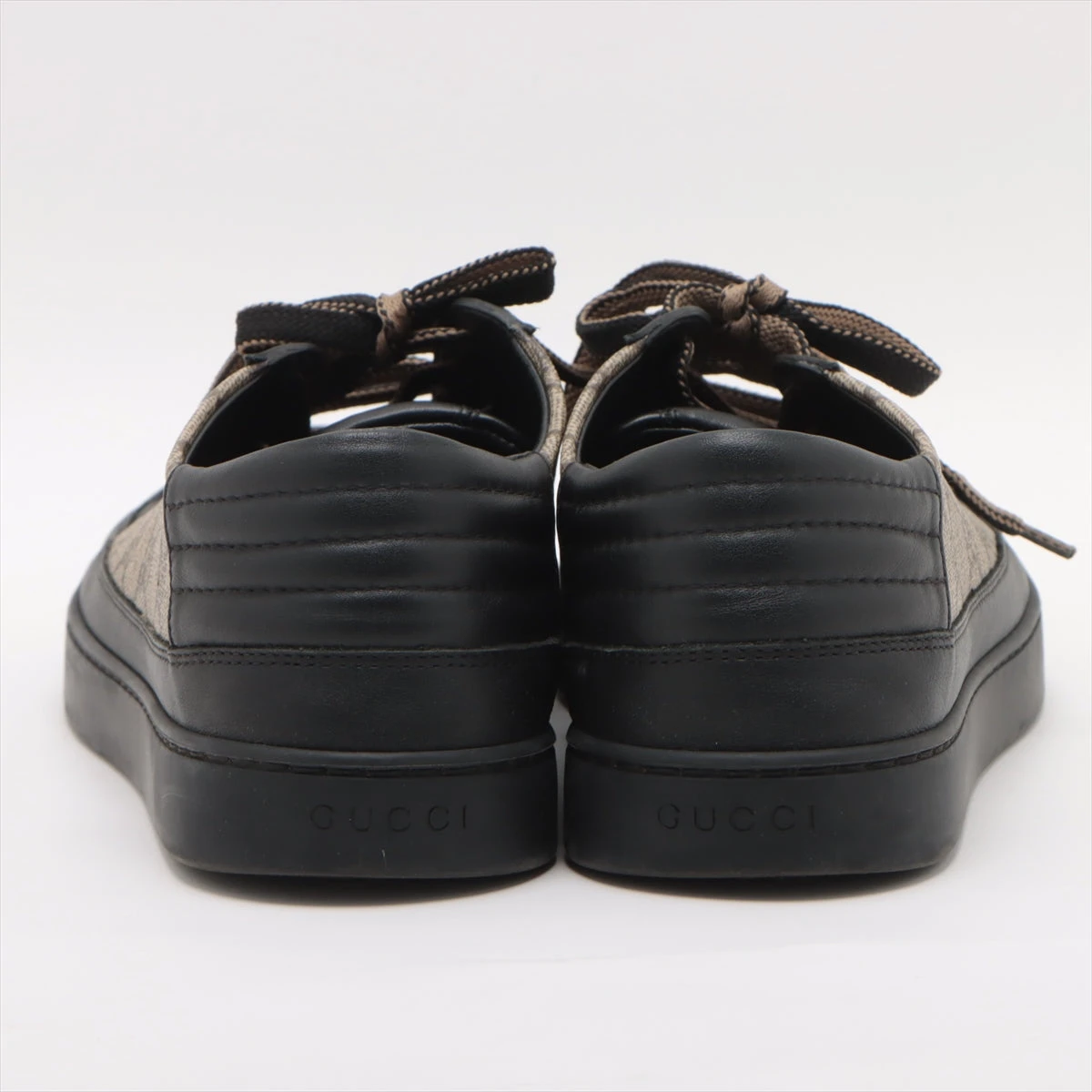 グッチ GGスプリーム PVC×レザー スニーカー 7 1/2 メンズ