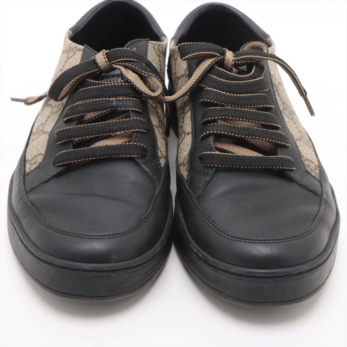 グッチ GGスプリーム PVC×レザー スニーカー 7 1/2 メンズ