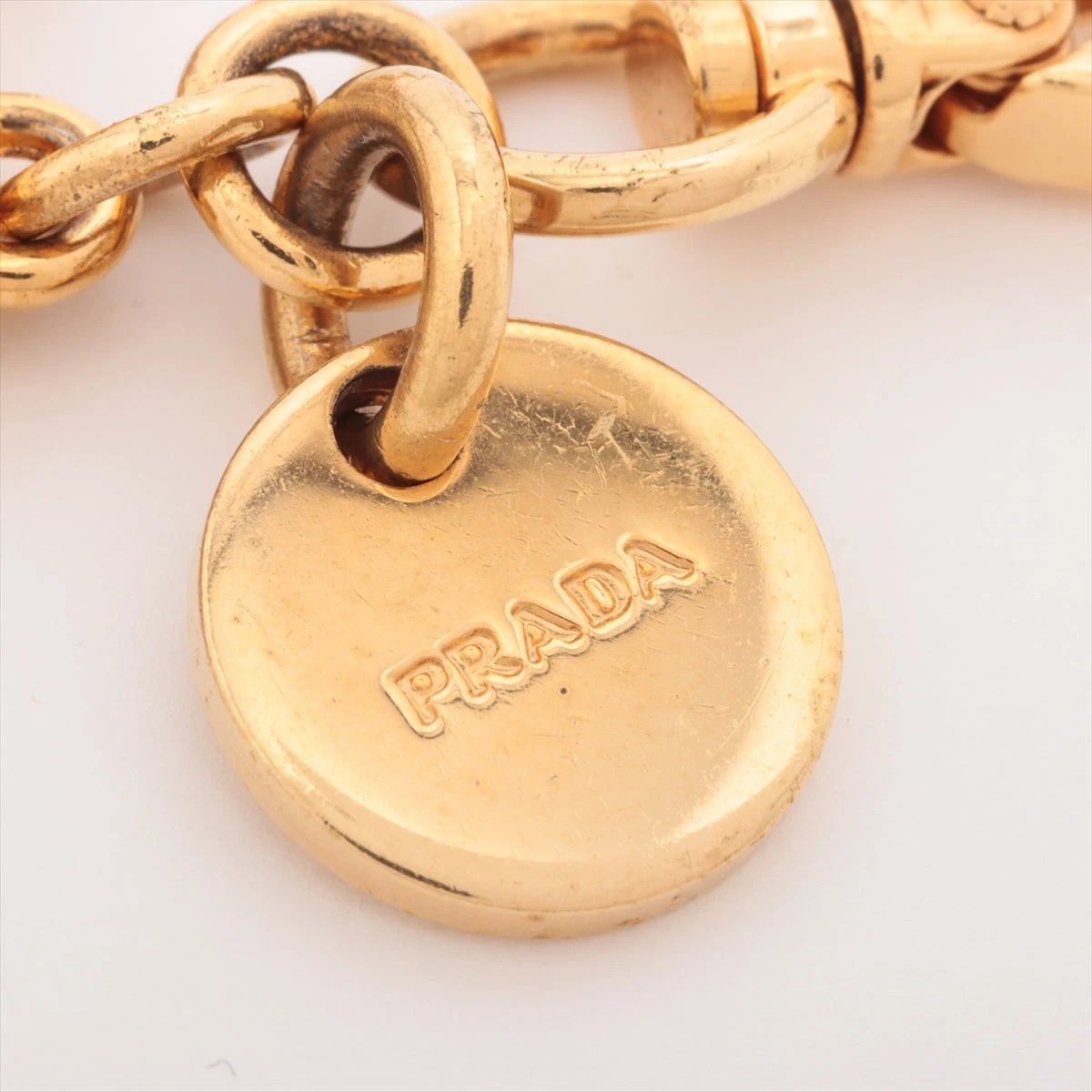 PRADA ゴールド チェーン ブレスレット アクセサリー ナット モチーフ PRADA ゴールド チェーン ブレスレット アクセサリー ナット