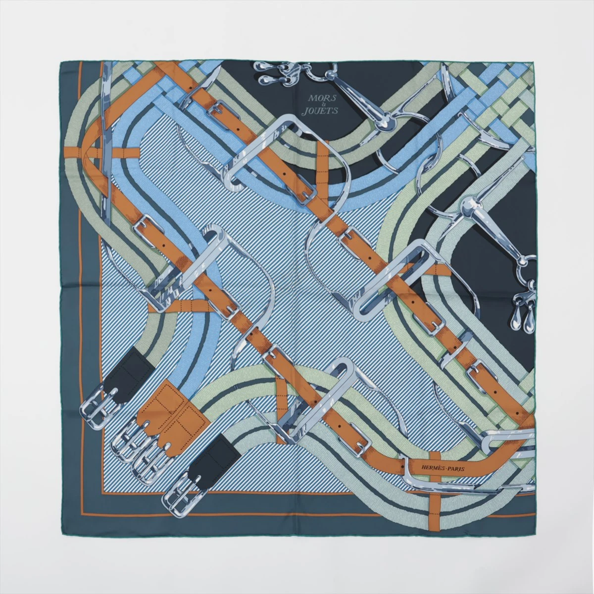 HERMÈS MORS À JOUETS エルメス90cm カレウォッシュ Mors a Jouets Chemise Detail wash scarf 90 | Hermès Australia
