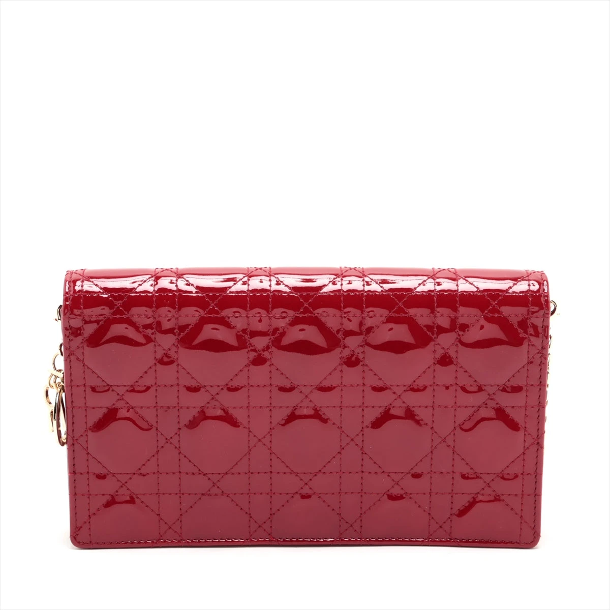 【美品】クリスチャンディオール パテントレザー チェーン ウォレット 付属品完備 Christian Dior - Dior チェーンウォレット 長財布 パテント