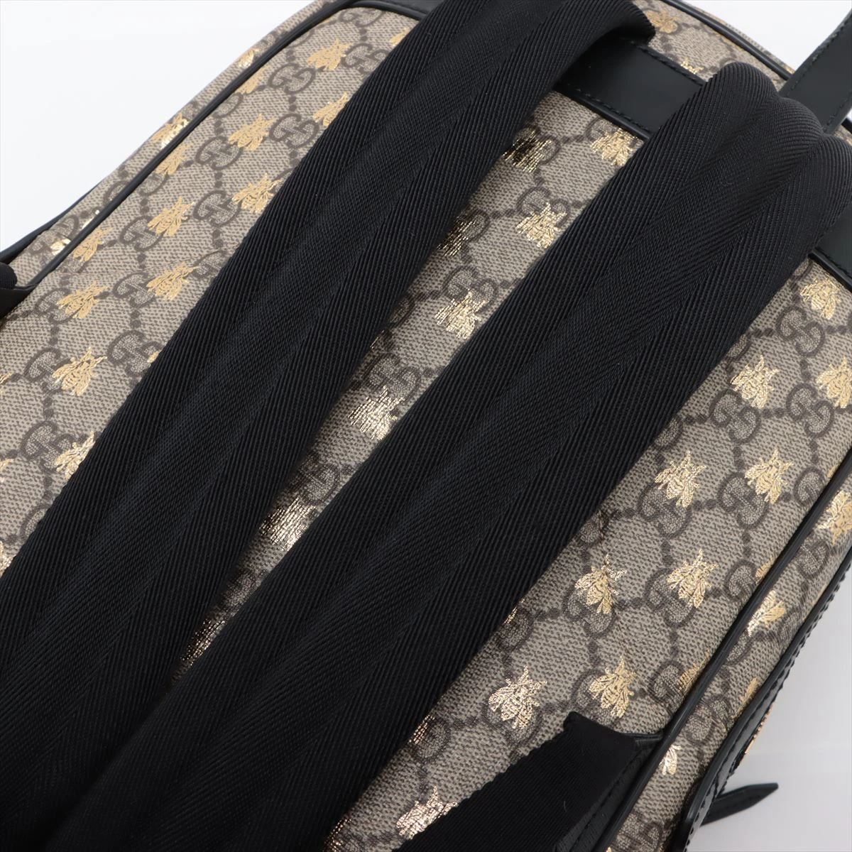 GUCCI GGスプリーム ビー バックパック グッチ GGスプリーム ビー PVC×レザー バックパック/リュック