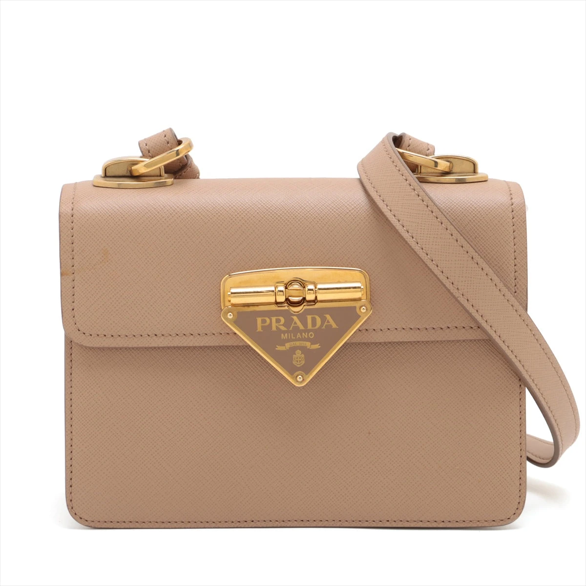 ★送料込★PRADA レザー ベージュ ショルダーバッグ org.jpg