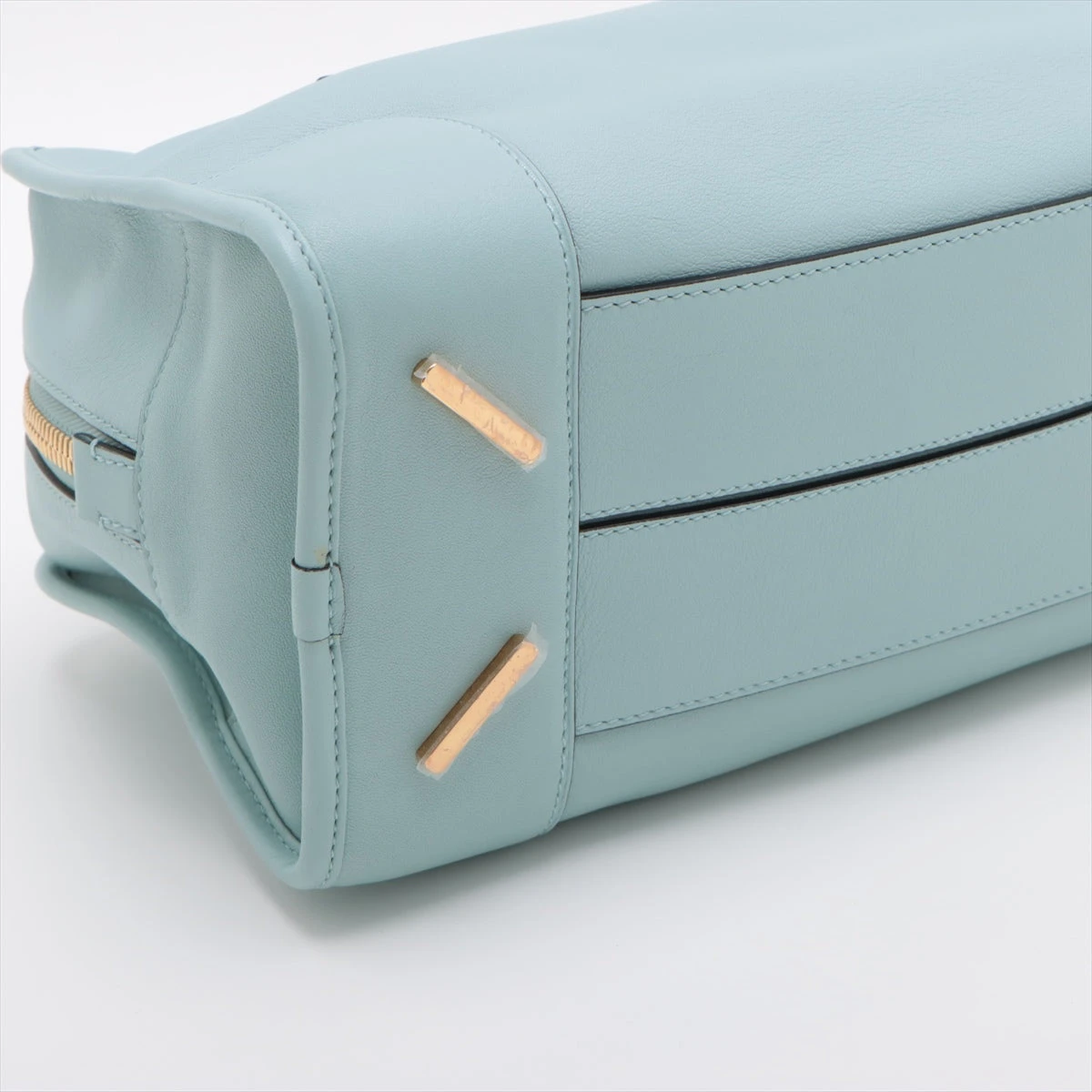 ロエベ アマソナ28 レザー 2WAYハンドバッグ ブルー A2982844｜中古