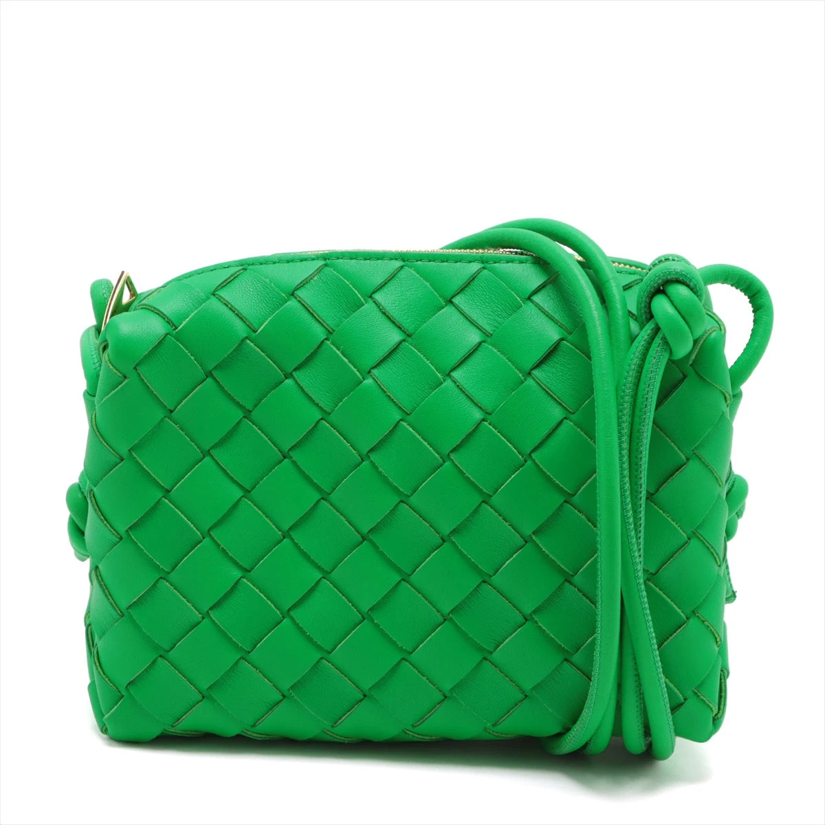◉ボッテガヴェネタ◉ グリーン / レザー / ブレスレット/イントレチャート BOTTEGA VENETA ボッテガヴェネタ ブレスレット/バングル