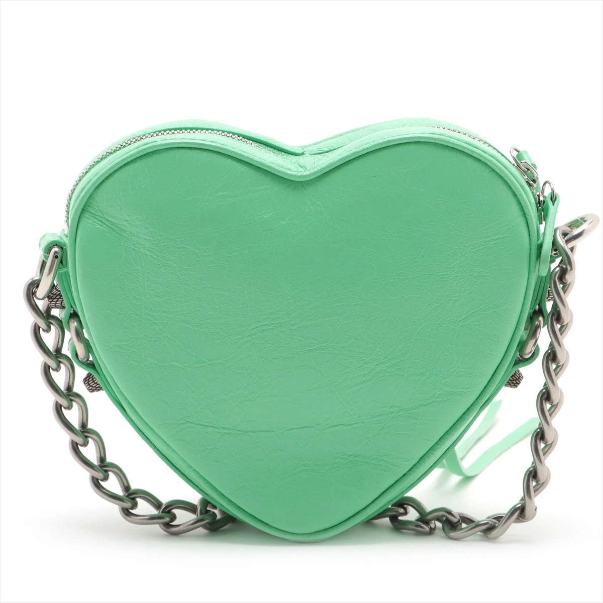 バレンシアガ レザー チェーンショルダーバッグ グリーン 722781