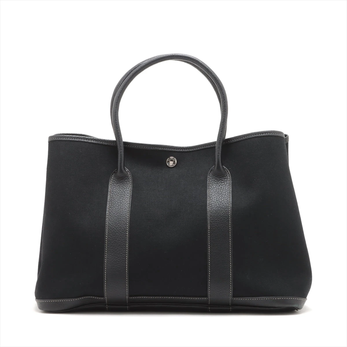 エルメス ガーデンパーティ36 PM トワルオフィシエ×ネゴンダ ブラック シルバー金具 □G:2003年