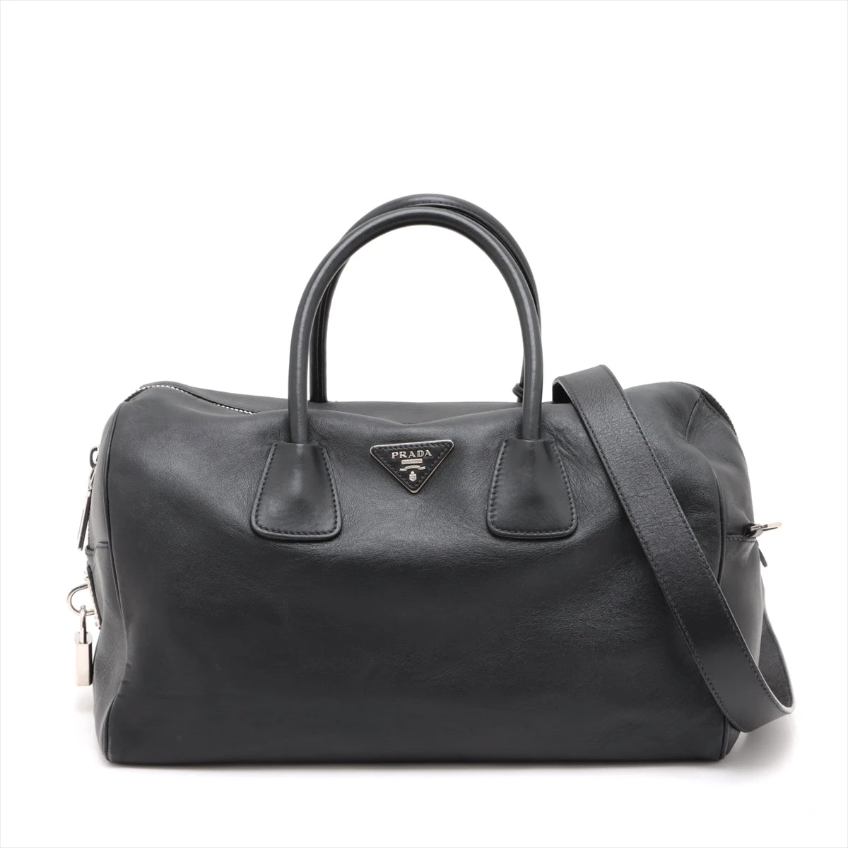 プラダ レザー 2WAYショルダーバッグ ブラック BL0868 AP080878｜中古