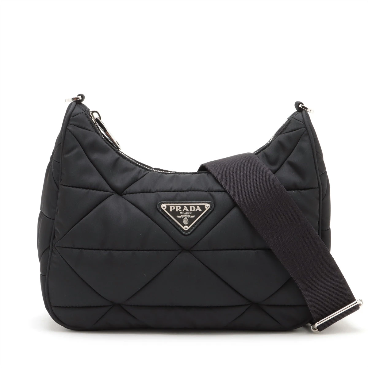 PRADA ブラック プラダ ショルダーバッグ テスートキルト