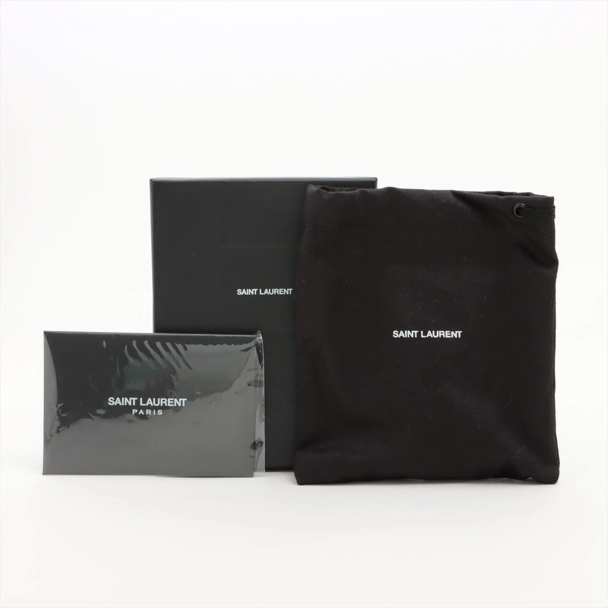 サンローランパリ YSLライン レザー コンパクトウォレット