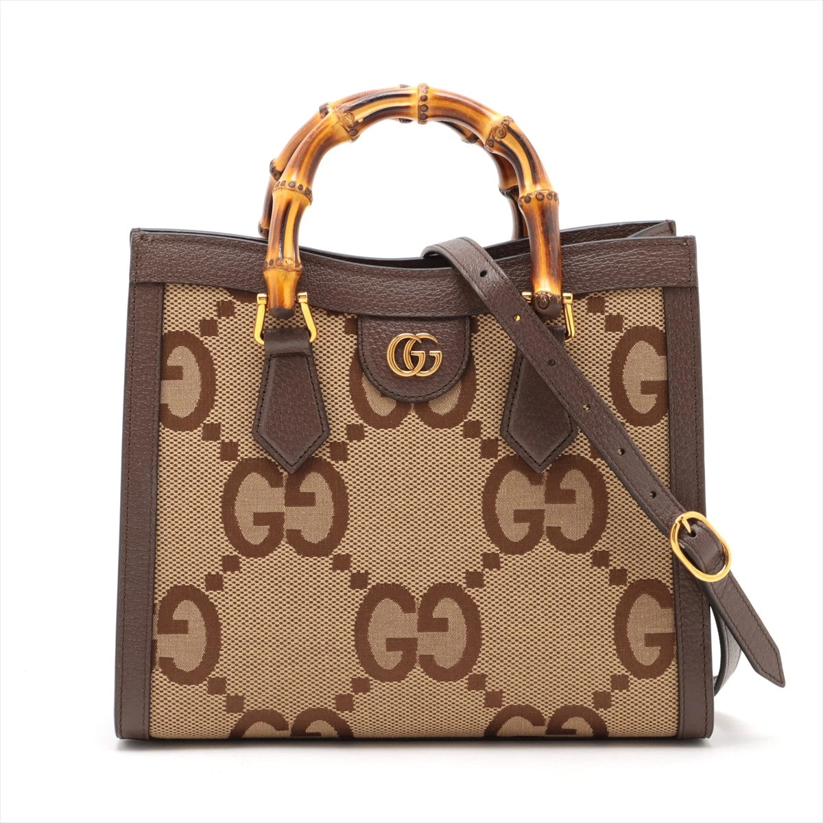 GUCCI ハンドバッグ バンブー GGキャンバス ブラウン グッチ ジャンボ 