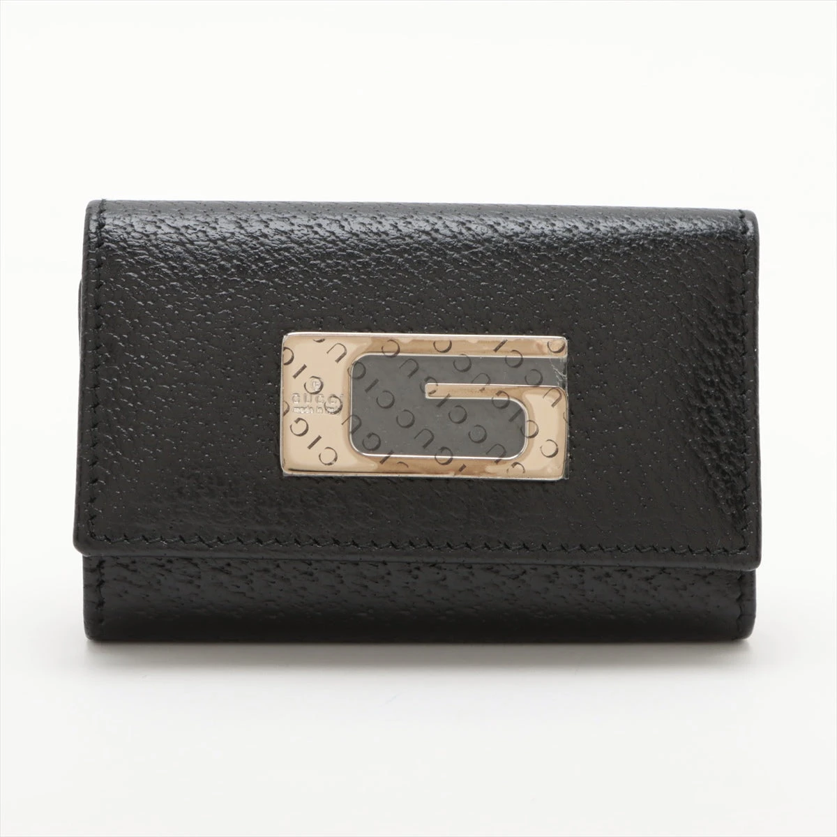 「正規品」【極美品】 グッチ ヴィンテージロゴ キーケース レザー ブラック グッチ Gロゴ 033.0416 レザー キーケース ブラック A3000529