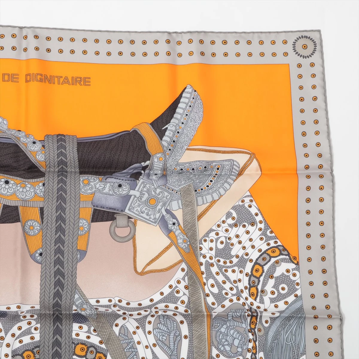 エルメス カレ90 SELLE DE DIGNITAIRE 高官の鞍 スカーフ シルク