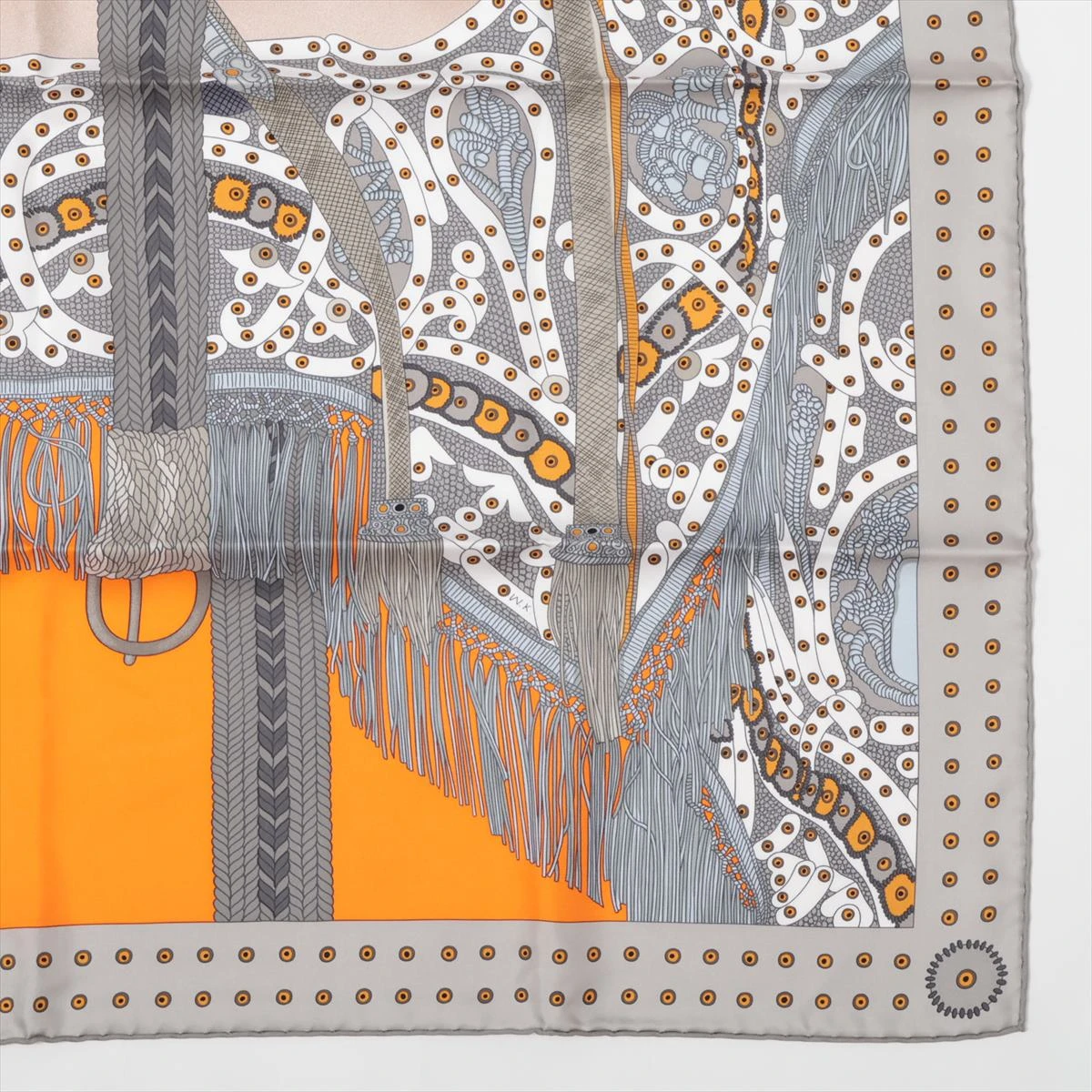 ★美品★ エルメス カレ90 SELLE DE DIGNITAIRE 高官の鞍 エルメス カレ90 SELLE DE DIGNITAIRE 高官の鞍 スカーフ シルク