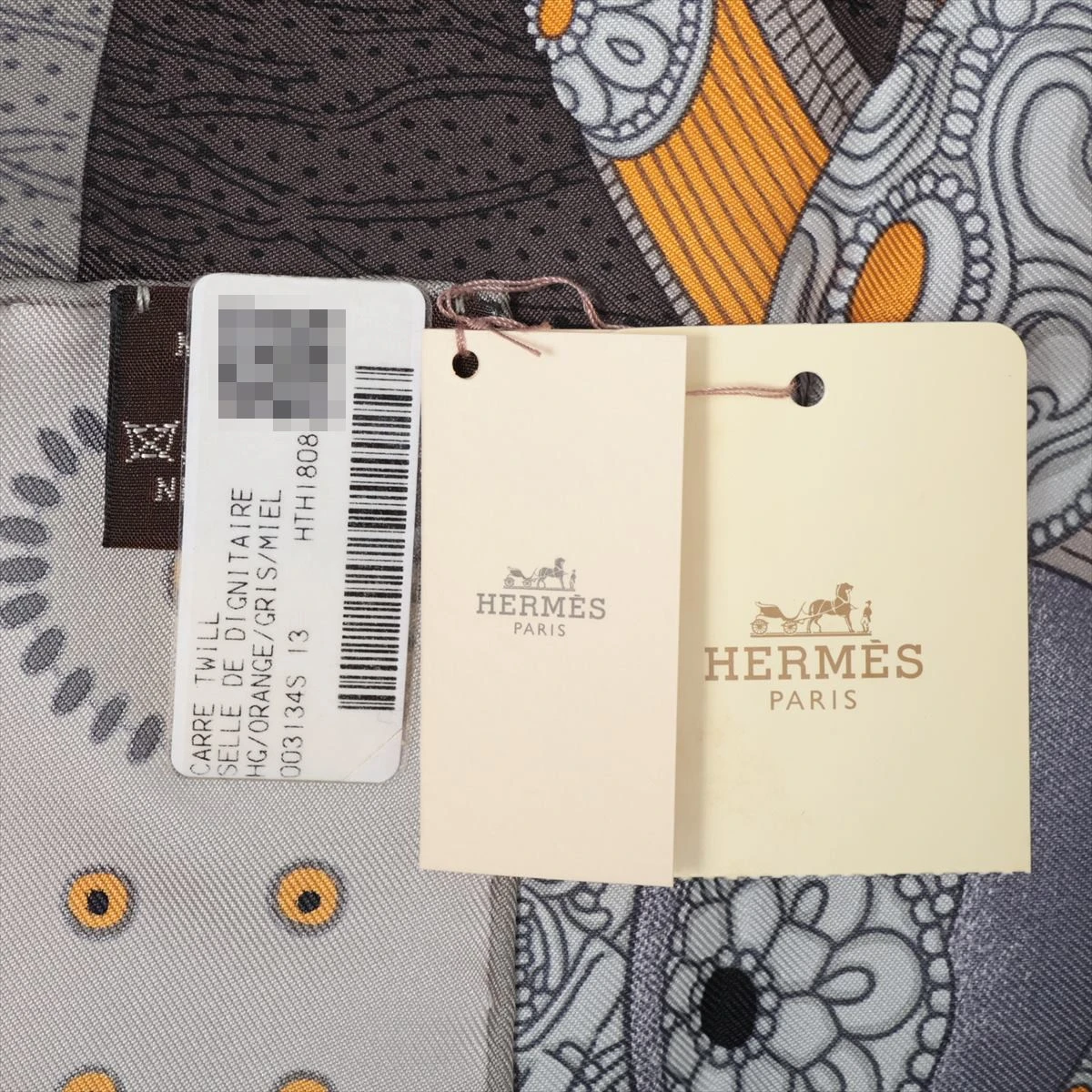 エルメス カレ90 SELLE DE DIGNITAIRE 高官の鞍 スカーフ シルク