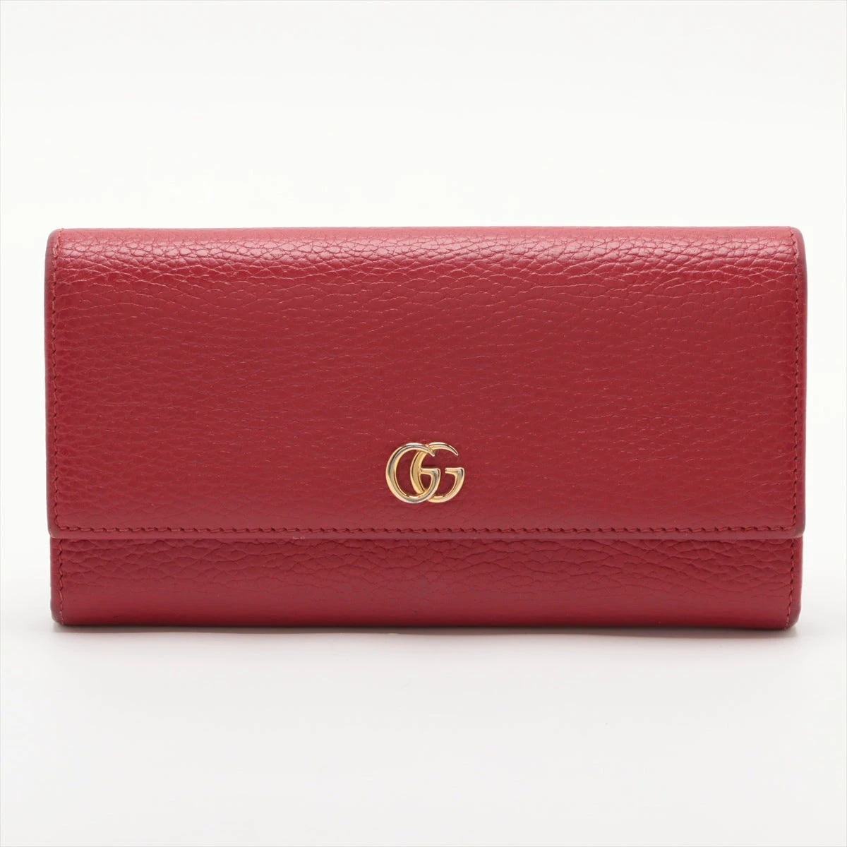 美品　グッチ 長財布　GGマーモント　456116　レザー　ゴールド金具 グッチ 長財布 GGマーモント 456116 レザー ベージュ ゴールド