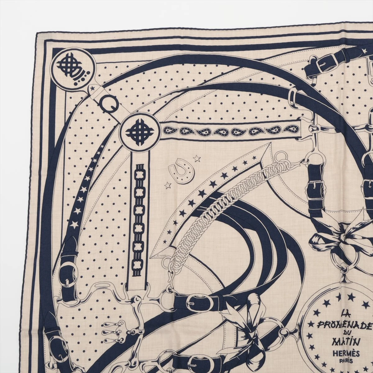 新品　エルメス　カレジェアン カシミヤシルク　朝の散歩 完売レア 新品未使用 エルメス カレジェアン カシミヤシルク