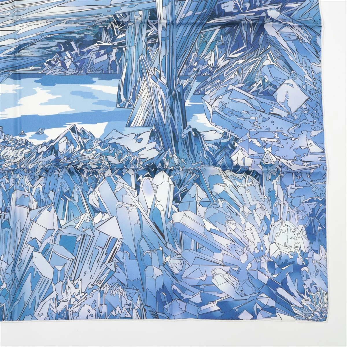 エルメス カレ90 La Vallee de Cristal 水晶の谷の風景 スカーフ
