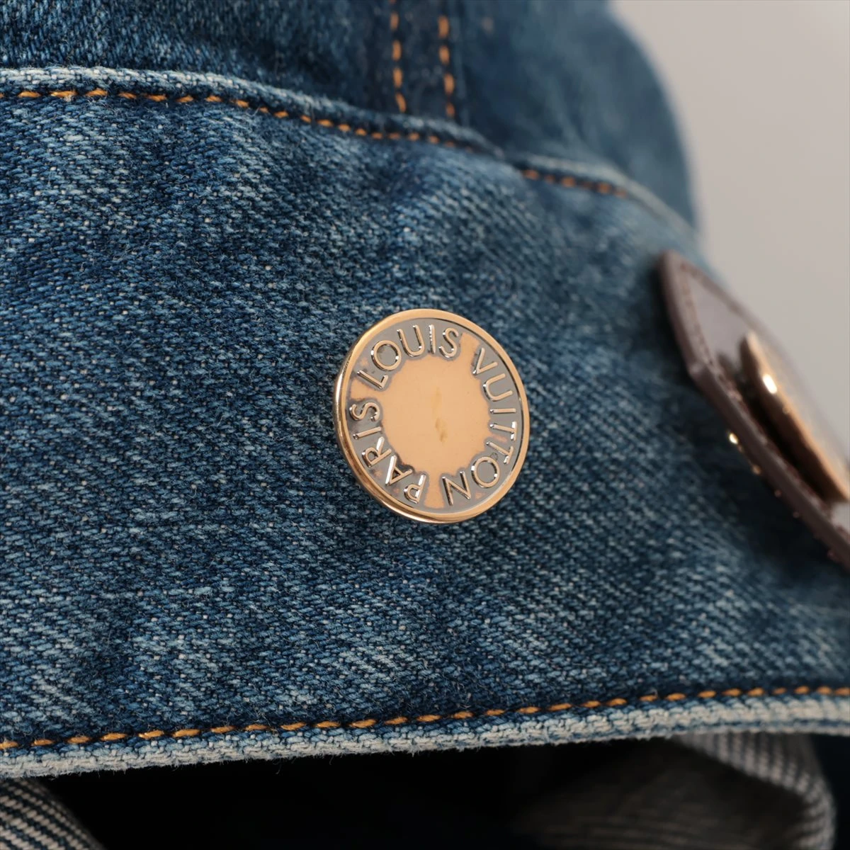 LOUIS VUITTON コットンジャケット 34サイズ LOUIS VUITTON(ルイヴィトン) レザー切替モノグラムクロップド