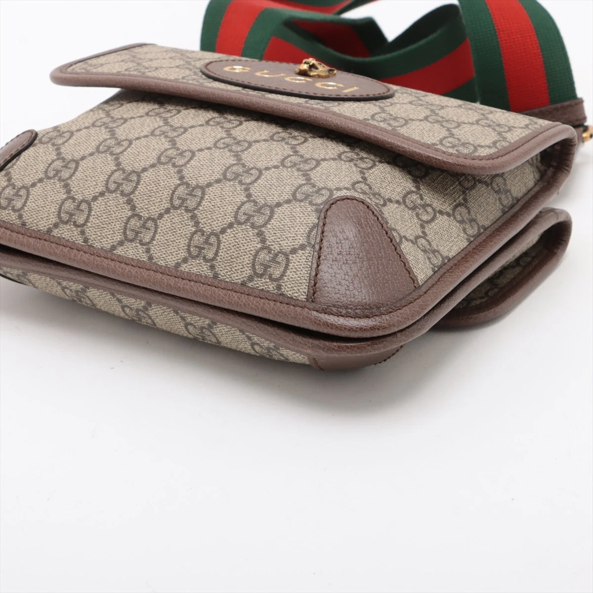 GUCCI スプリーム ショルダー VINTAAGEシリーズ 501050 グッチ GGスプリーム タイガーヘッド PVC×レザー ショルダー