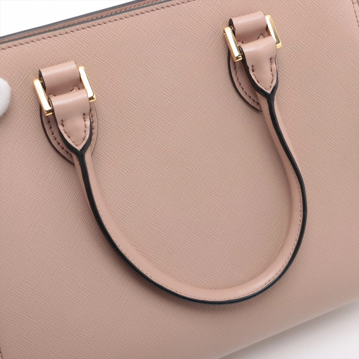 プラダ サフィアーノ レザー 2WAYハンドバッグ ピンクベージュ