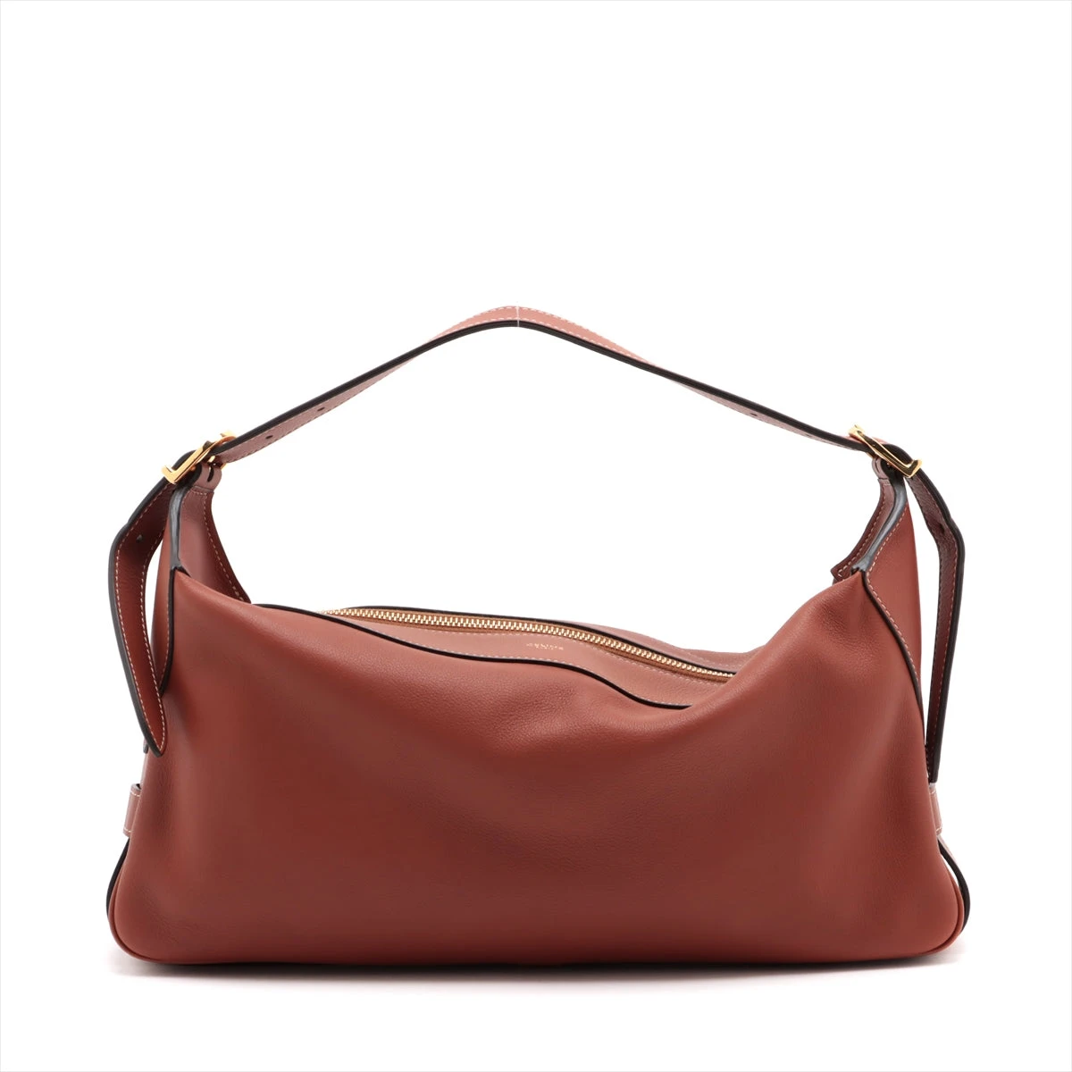 【CELINE】使い勝手抜群♪ミディアム ロミー セリーヌ ミディアム ロミー レザー ショルダーバッグ ブラウン