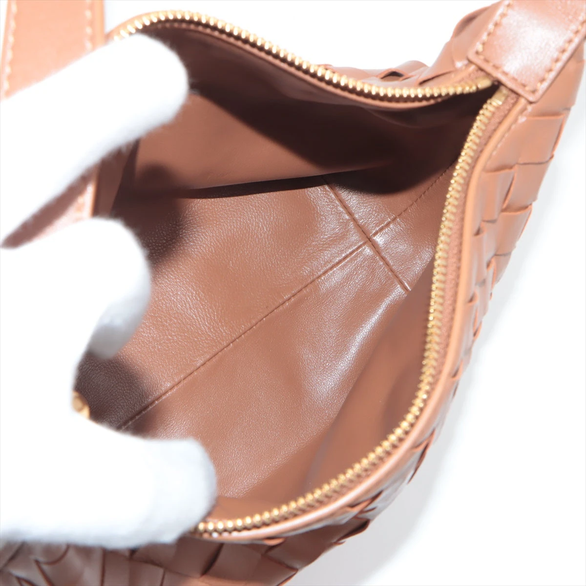ボッテガヴェネタ　ミニハンドバッグ　ブラウン　イントレチャートレザー BOTTEGA VENETA Bottega Veneta ボッテガヴェネタ イントレ