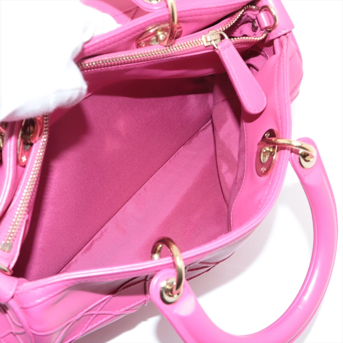 Dior グランヴィル カナージュ 2Way ショルダーバッグ ピンク ディオール レディディオール カナージュ ショルダーバッグ