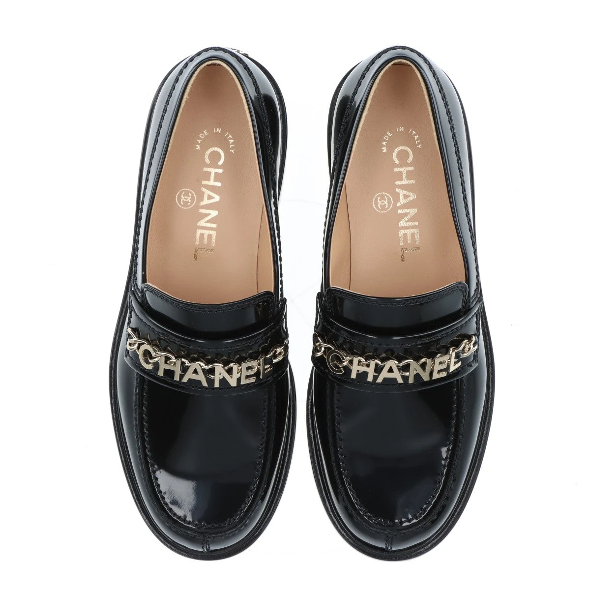 CHANEL ローファー G37430 シャネル ココマーク パテントレザー ローファー 37C レディース