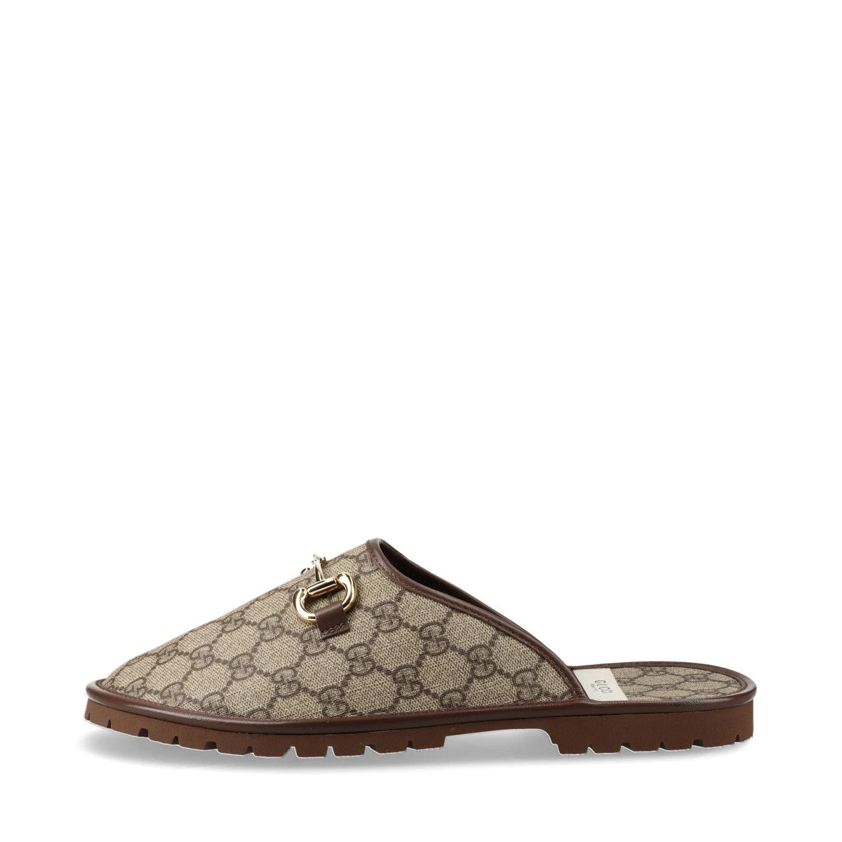 グッチ GGスプリーム PVC サンダル US8 メンズ ブラウン 655571 ホース  