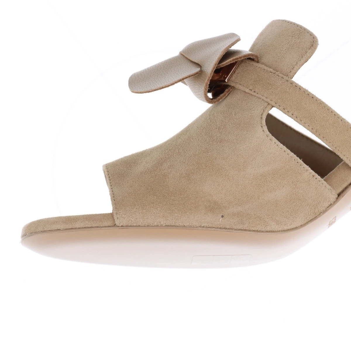 良品】エルメス スエード サンダル キュート ケリー金具 ブラウン系 36
