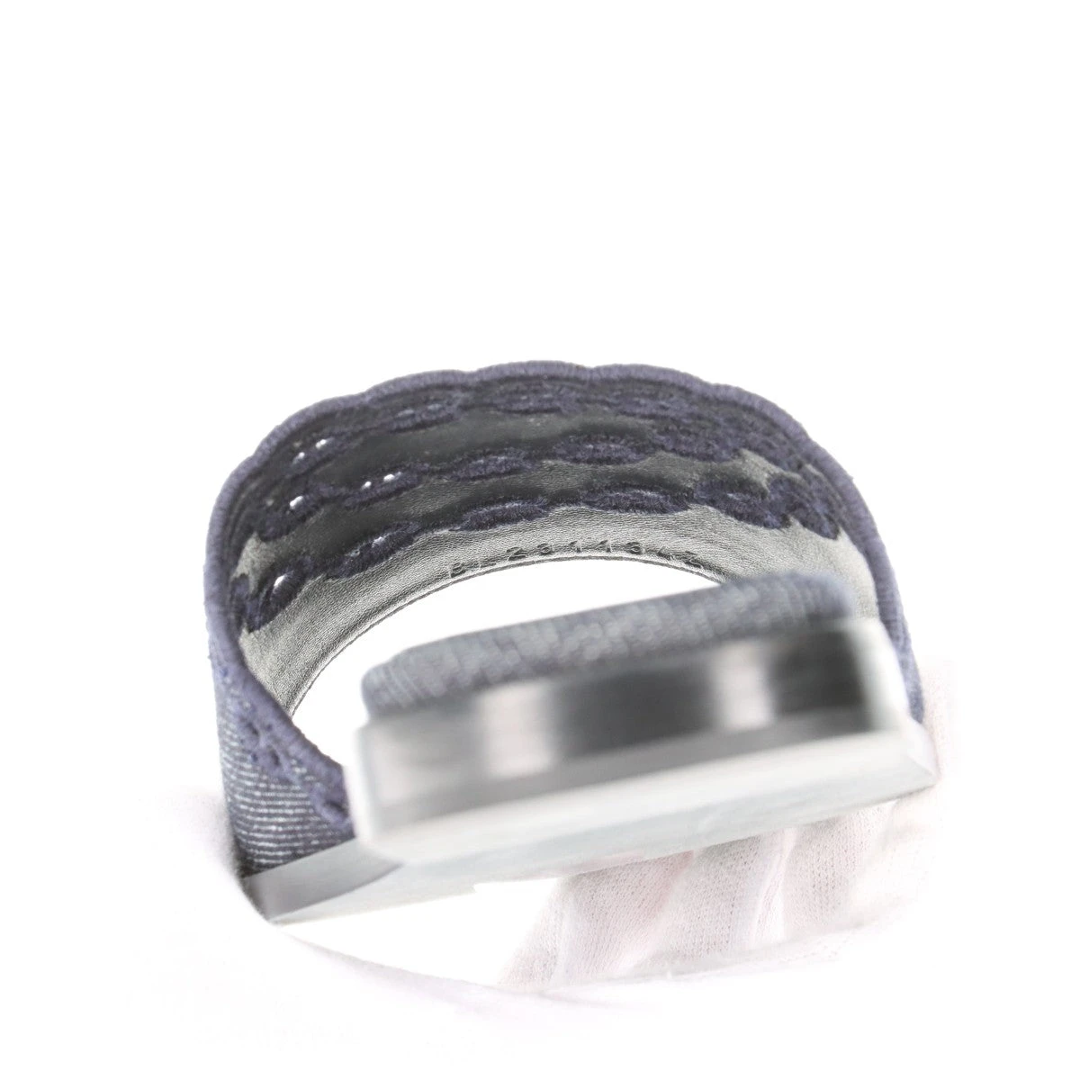 未使用 エルメス グラディス  シェーヌダンクル サンダル デニム ネイビー エルメス デニム×レザー サンダル 37 レディース ネイビー グラディス