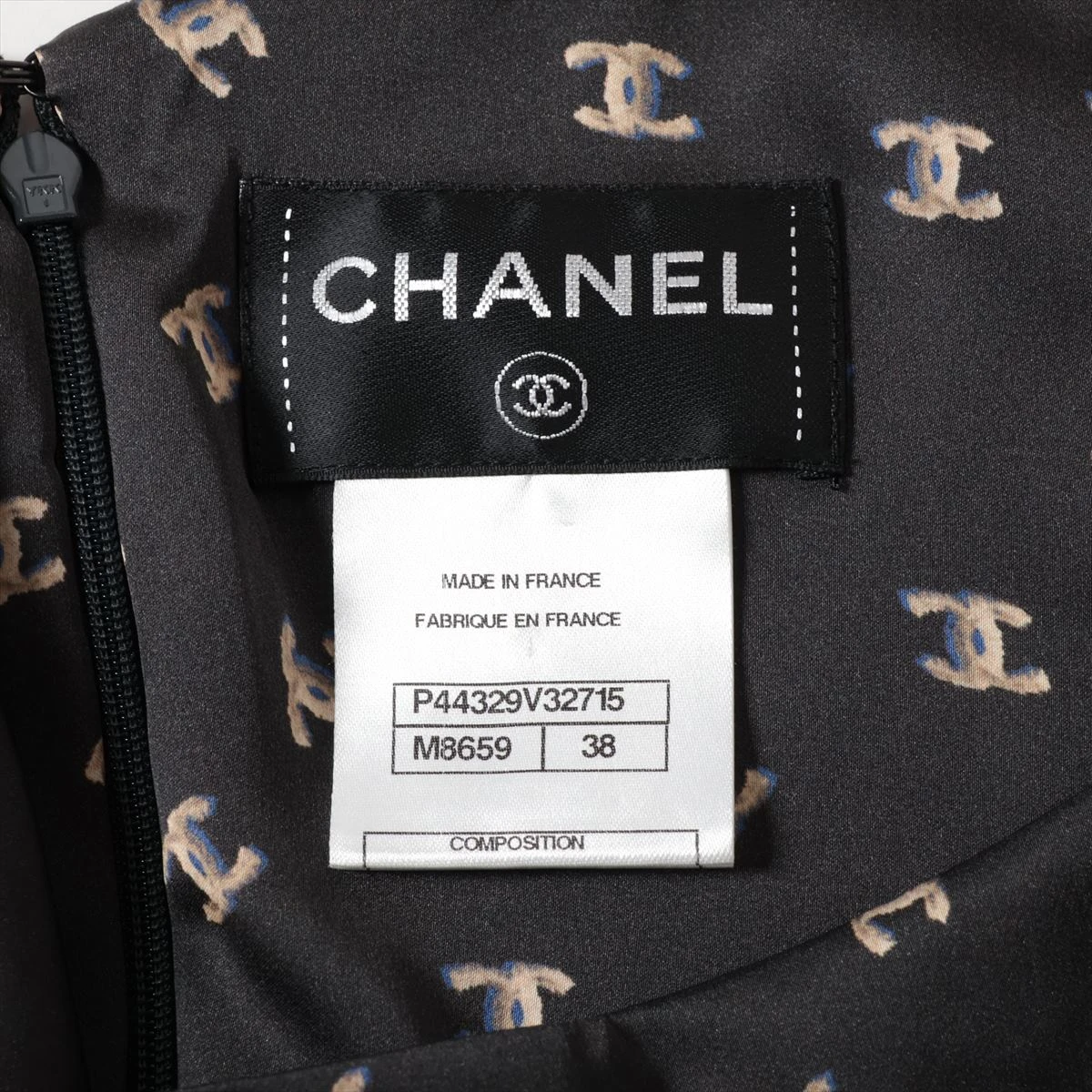 シャネル ココマーク シルク ノースリーブワンピース 38 レディース  