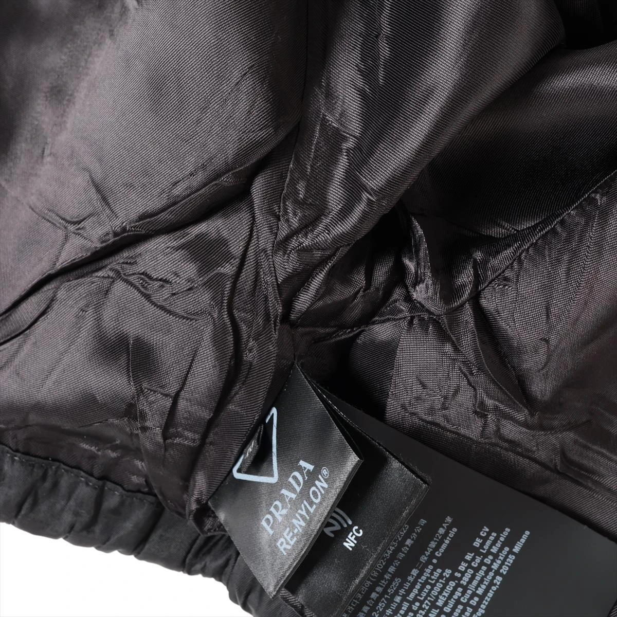 トライアングルロゴプレート Re-Nylon クロップド ジャケット PRADA プラダ トライアングルロゴ プレート リナイロン